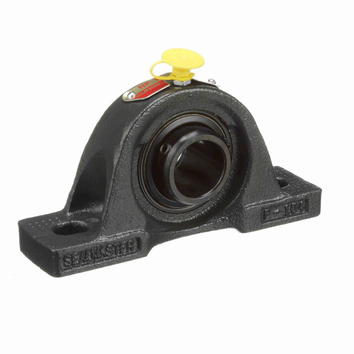 Sealmaster Mounted Cast Iron Two Bolt Pillow Block Ball Bearing - 52100 Bearing Steel, Black Oxided - Setscrew Lock - NP-16