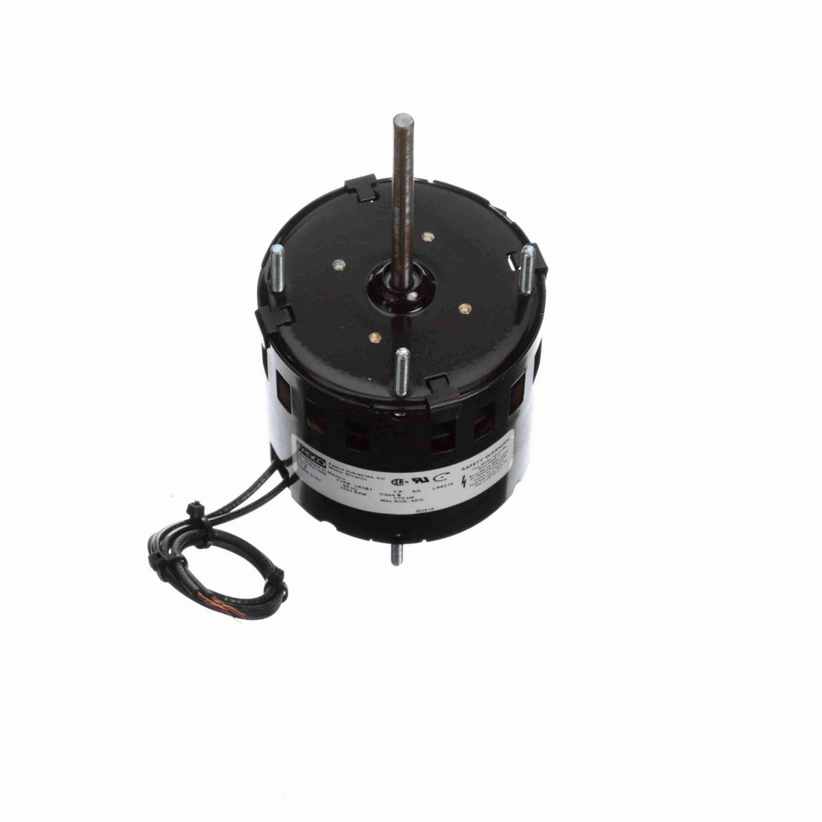 FASCO Fan and Blower Motor, 1/70 HP, 1 Ph, 60 Hz, 115 V, 1500 RPM, 1 Speed, 3.3" Diameter, OAO - D167