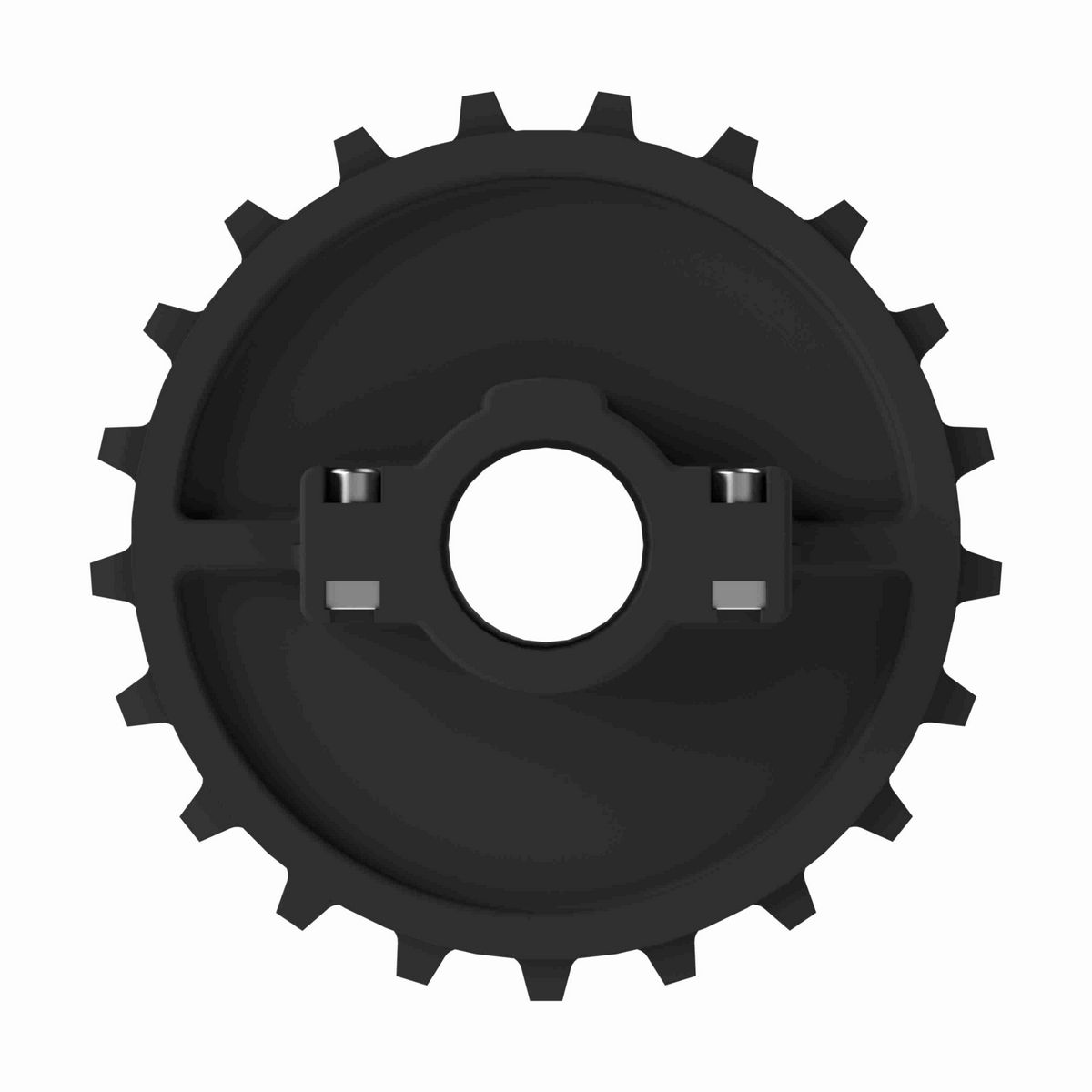 Rexnord 7700 Series Split Molded Nylon Sprocket with 21 Teeth and 1-1/2in Round Idler Bore - 614-63-19