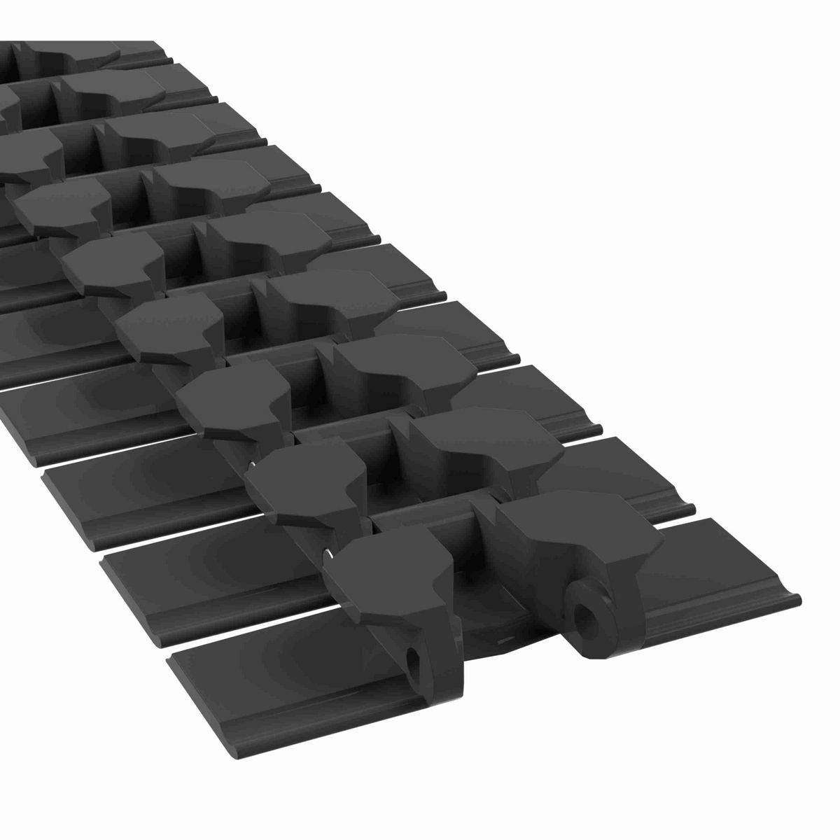 Rexnord 880TAB BO Side-flexing Solid Top Tight Radius, Material: Black Anti-Static, Width: 4.5in, Pitch: 1.5in - 81414342