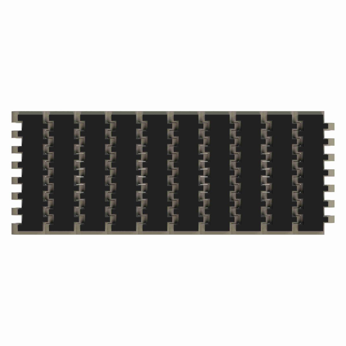 Rexnord 7705 SuperGrip™ Straight Running SuperGrip™, Material: Grey Tough Composite, Width: 4in, Pitch: 1in - 81447681