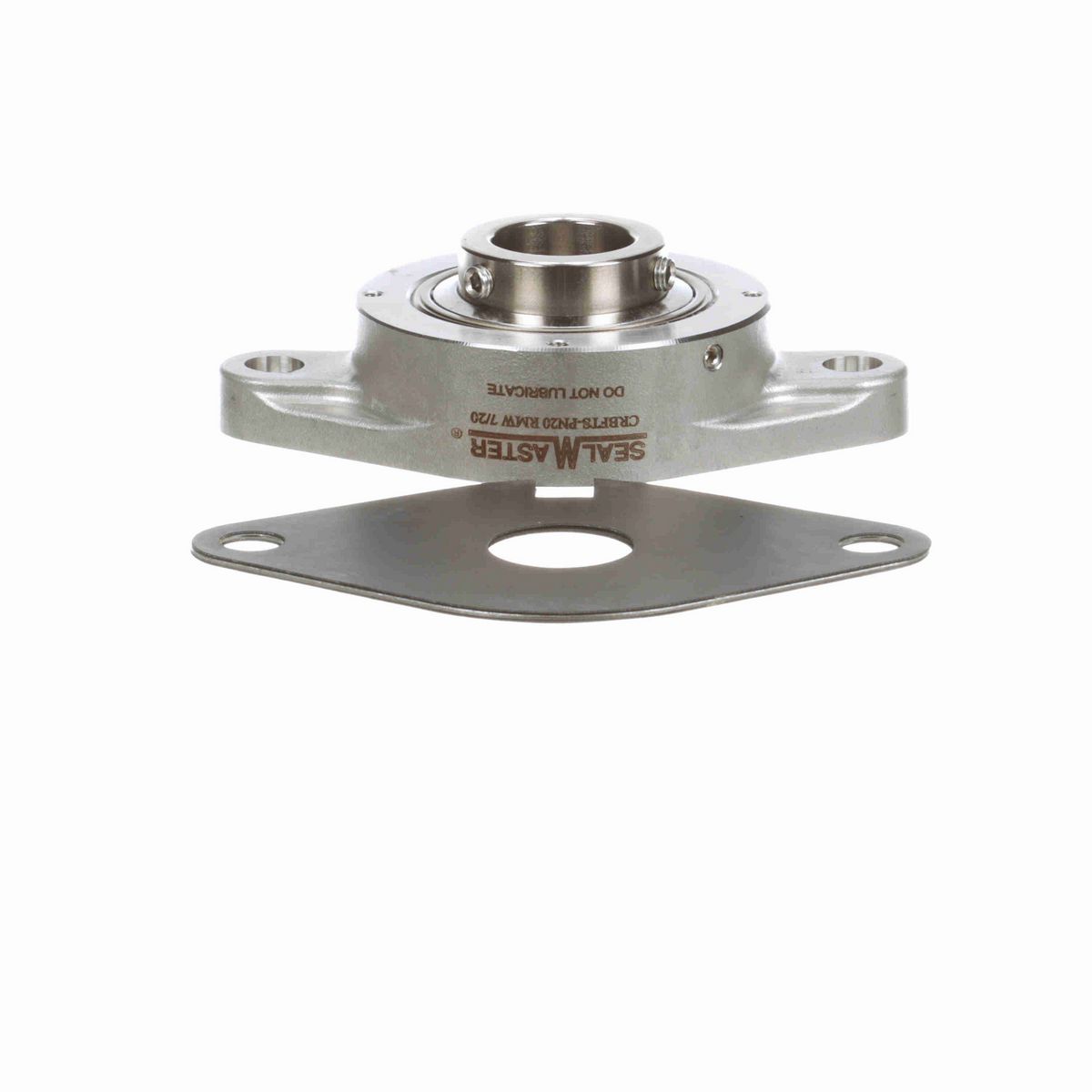 Sealmaster Mounted Stainless Steel Two Bolt Flange Ball Bearing - 52100 Bearing Steel, Phosphorus Nickel Coated - Setscrew Lock - Corrosion Resistant - Reduced Maintenance - Lubed for Life - CRBFTS-PN20 RMW