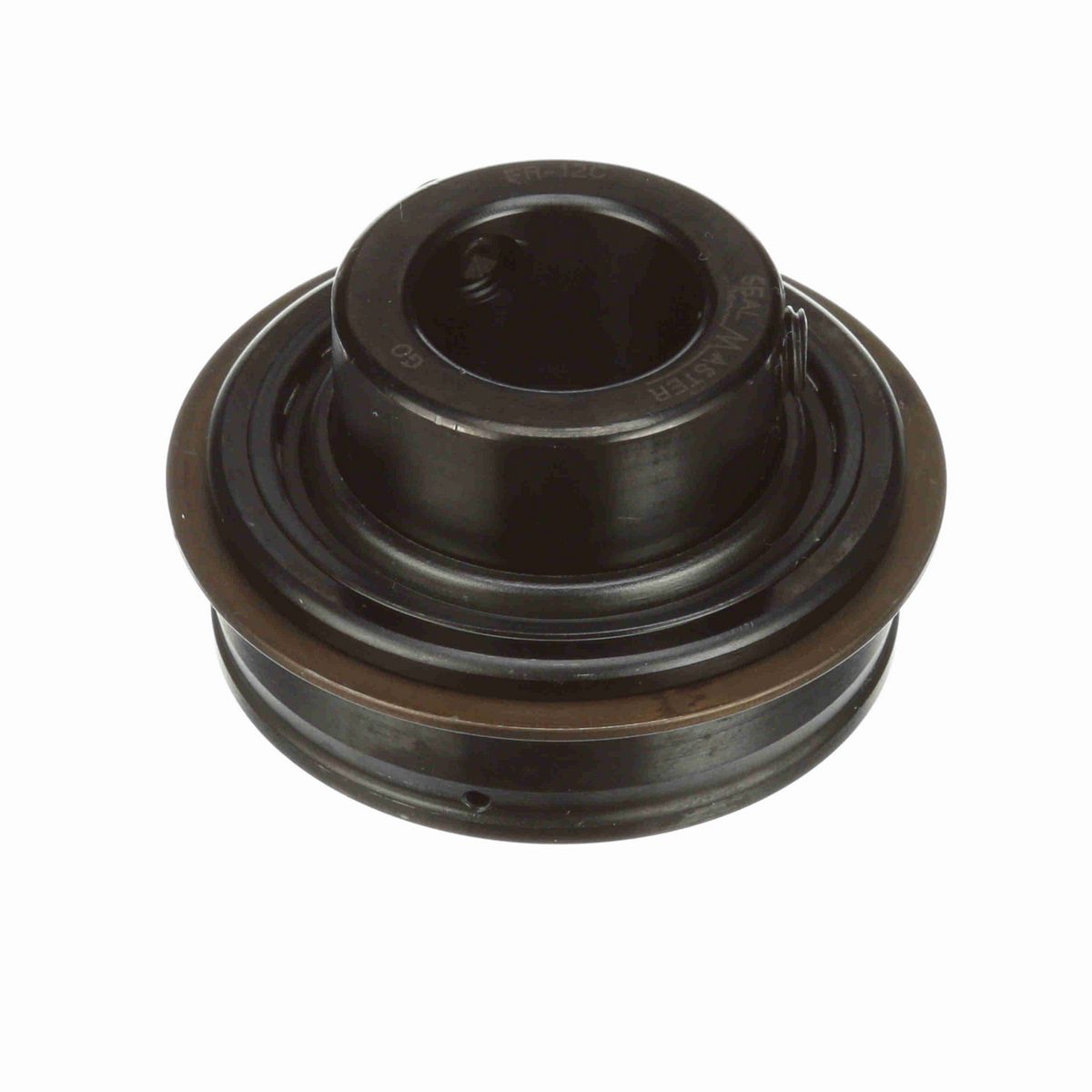 Sealmaster Mounted Insert Only Ball Bearing - 52100 Bearing Steel, Black Oxided - Setscrew Lock - ER-12C