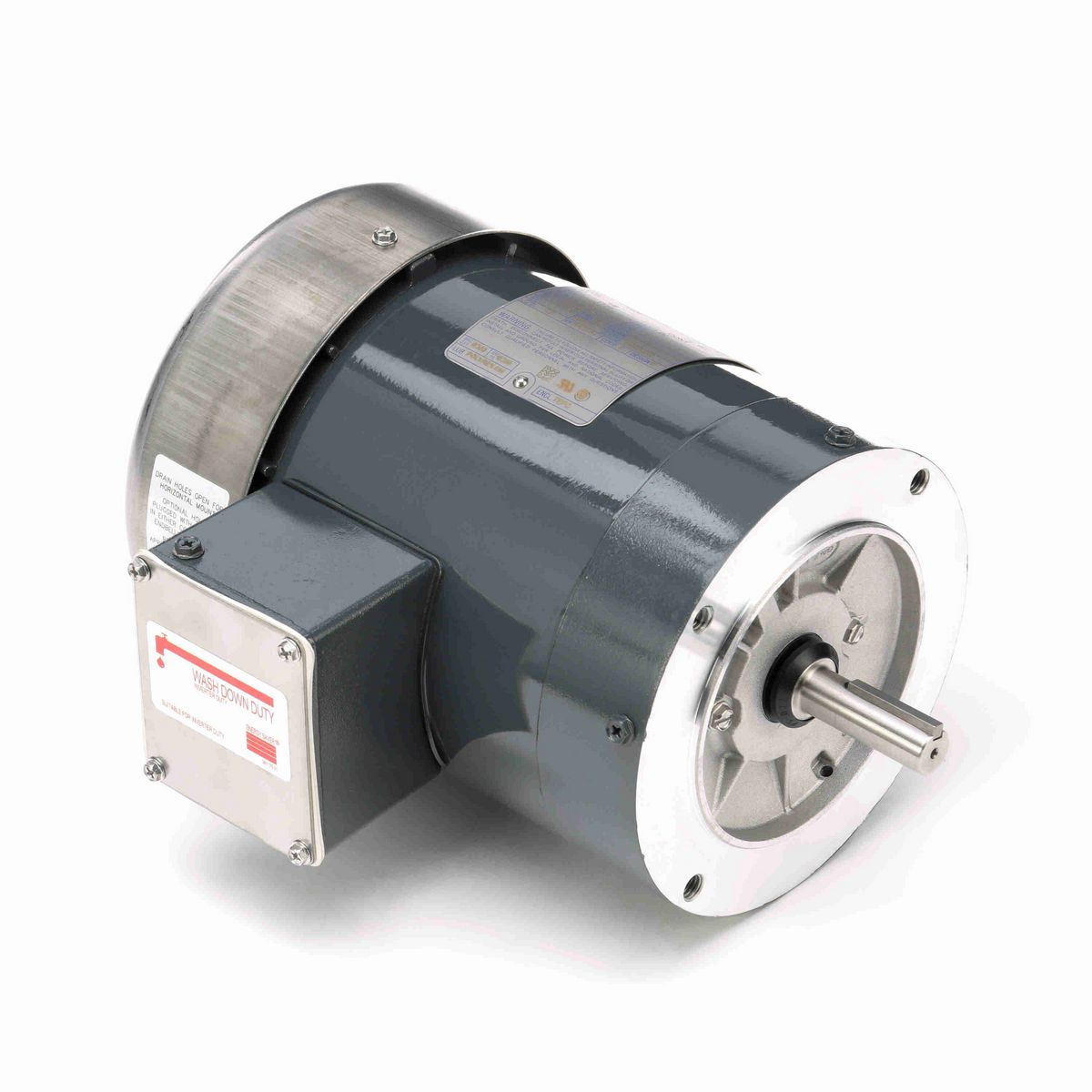 LEESON General Purpose Motor, 0.50 HP, 3 Ph, 60 Hz, 230/460 V, 1800 RPM, 56C Frame, TEFC - K606
