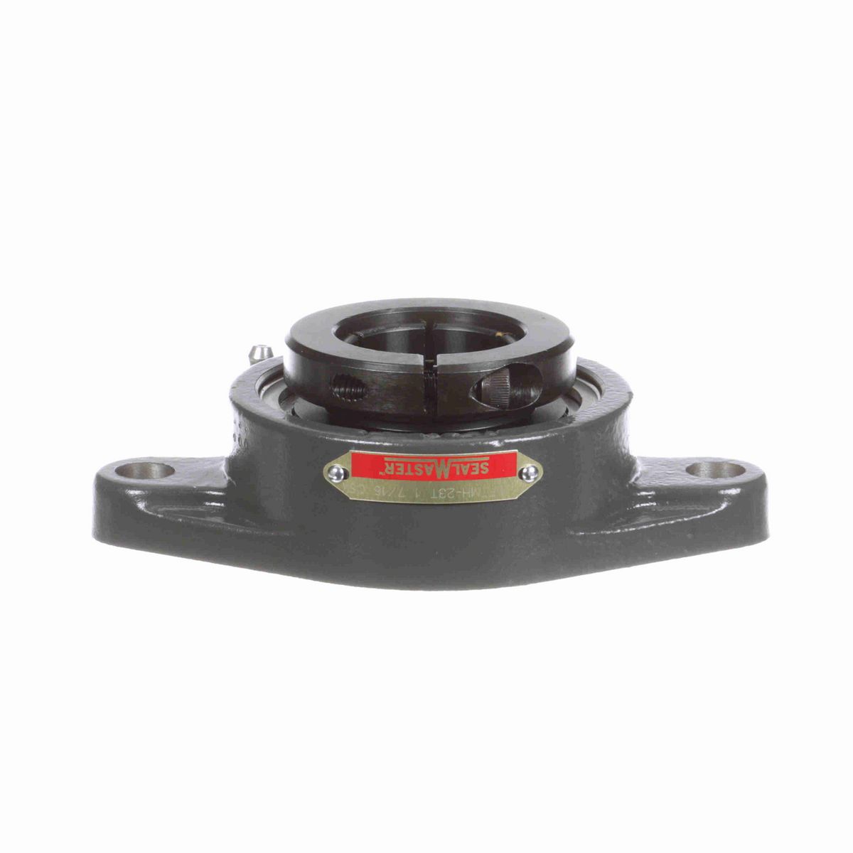Sealmaster Mounted Cast Iron Two Bolt Flange Ball Bearing - 52100 Bearing Steel, Black Oxided - Concentric Lock - SFTMH-23T CSK