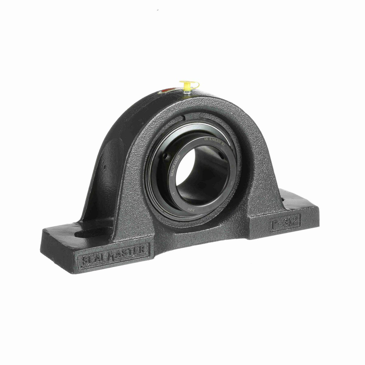Sealmaster Mounted Cast Iron Two Bolt Pillow Block Ball Bearing - 52100 Bearing Steel, Black Oxided - Setscrew Lock - MP-43