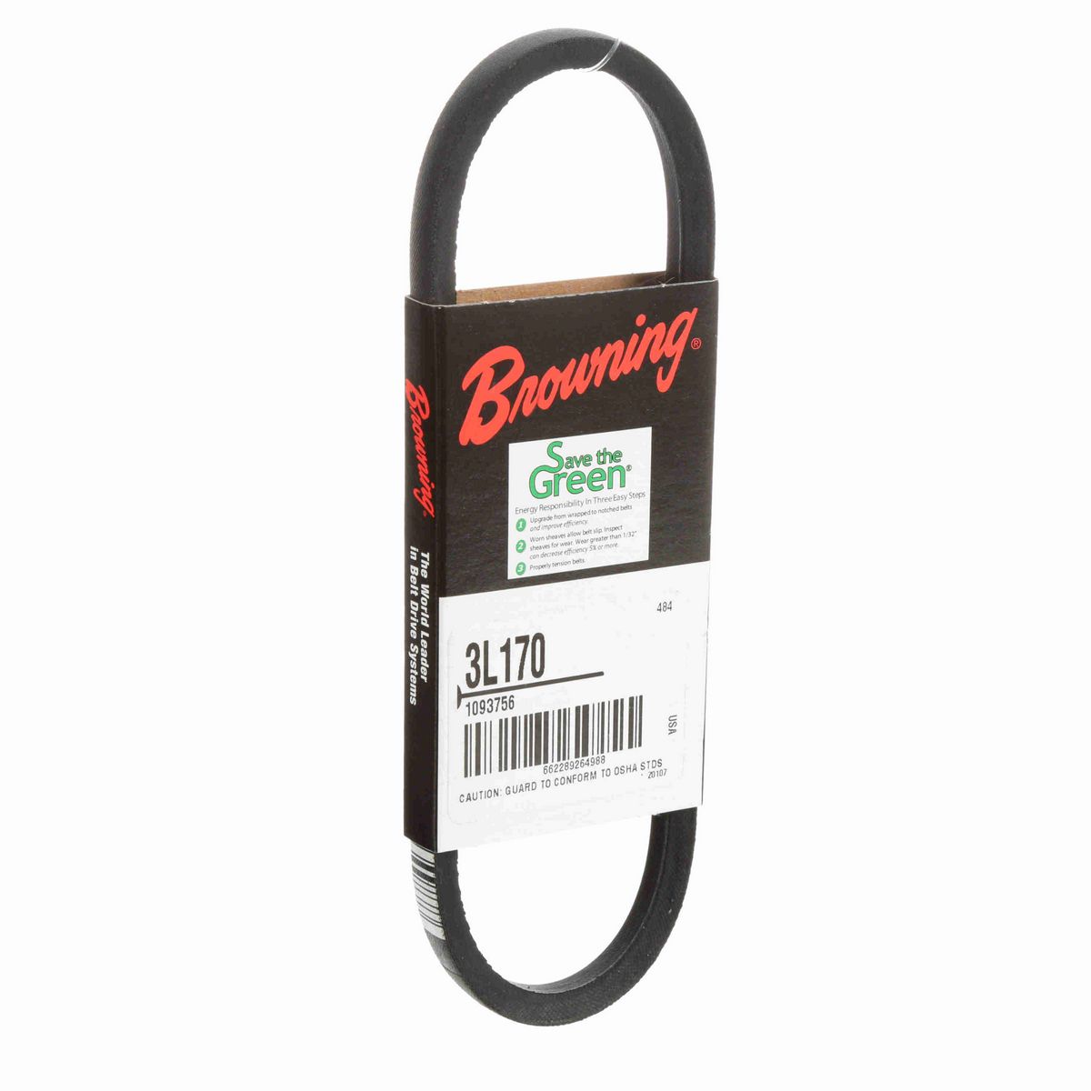Browning Rubber FHP Belt - 3L170