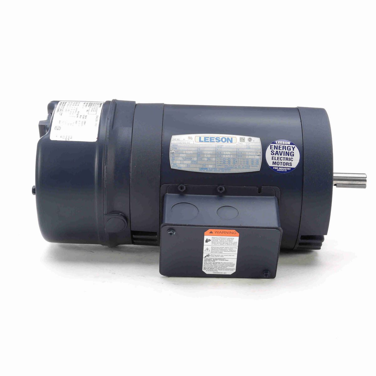LEESON Brake Motor, 1.50 & 1 HP, 3 Ph, 60 & 50 Hz, 230/460 & 190/380 V, 1800 & 1500 RPM, 56C Frame, DP - 116766.00