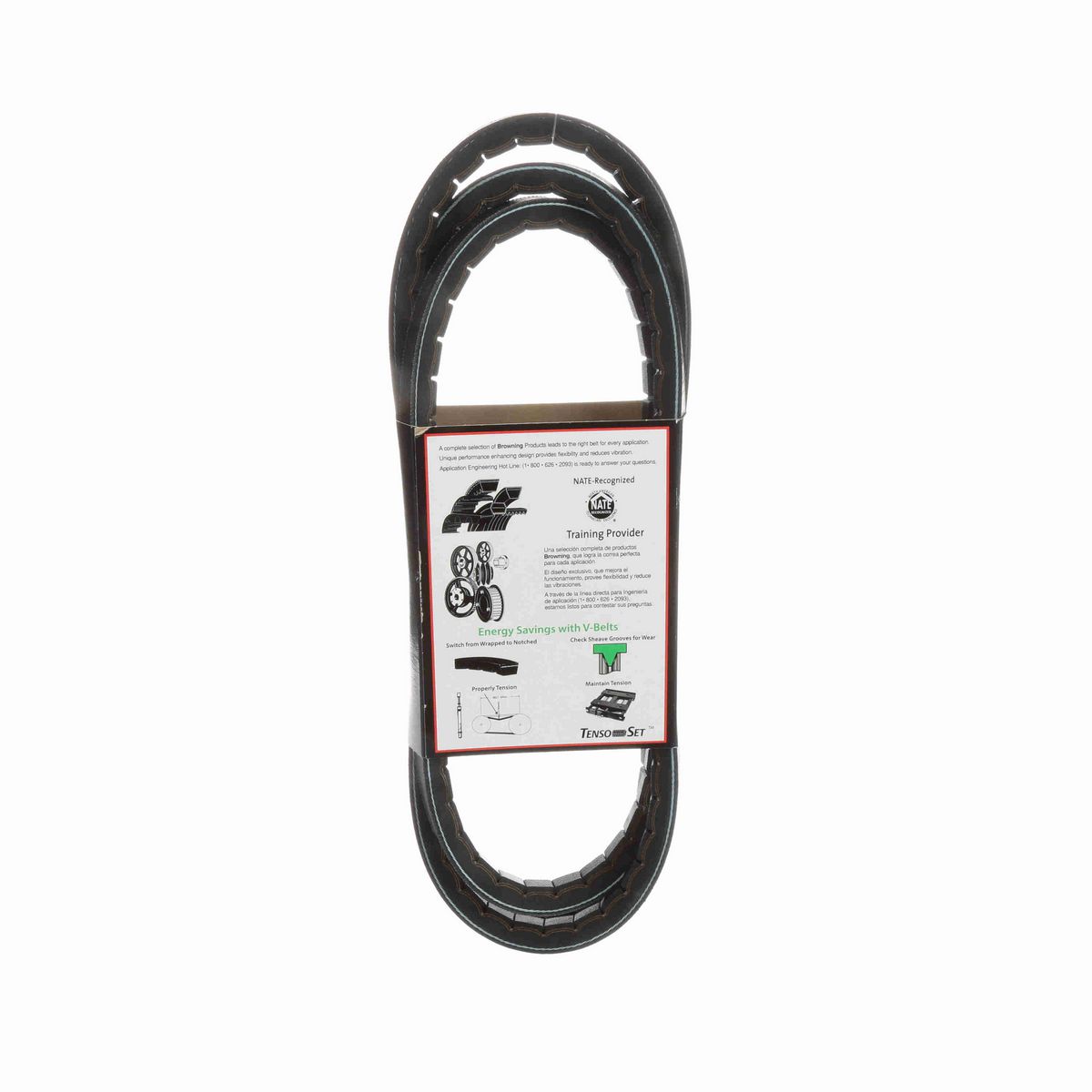 Browning EPDM Notched Belt 98% Efficient - 5VX1000
