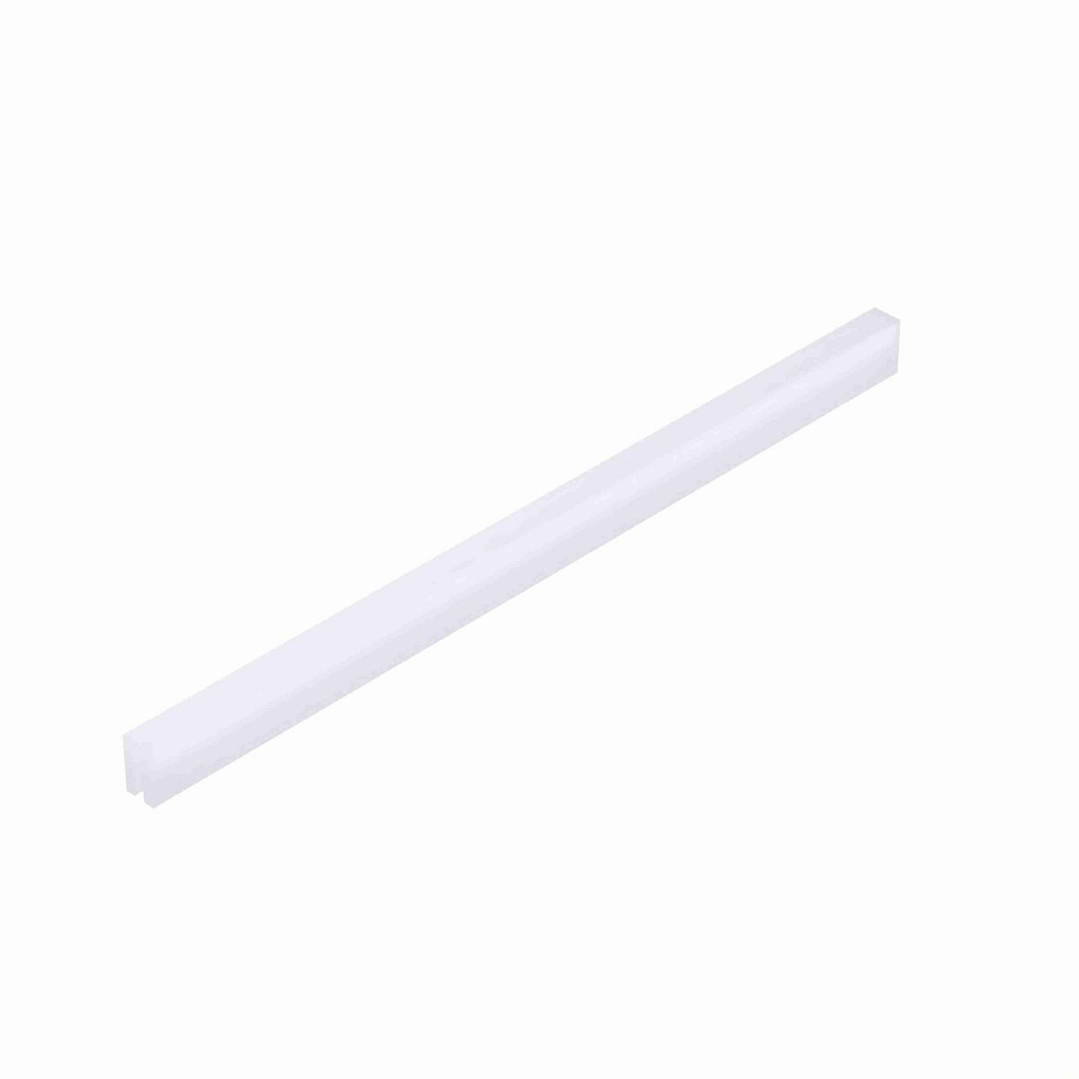 System Plast Bar Cap: 0.43"W X 0.75"H X 3000"L White UHMW-PE - VG-P18HD-250
