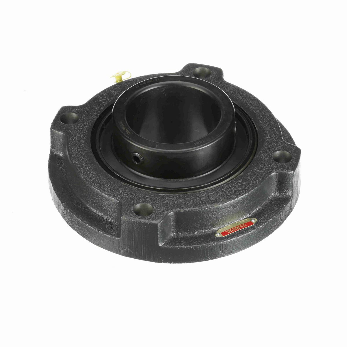 Sealmaster Mounted Cast Iron Flange Cartridge Ball Bearing - 52100 Bearing Steel, Black Oxided - Setscrew Lock - MFC-63C