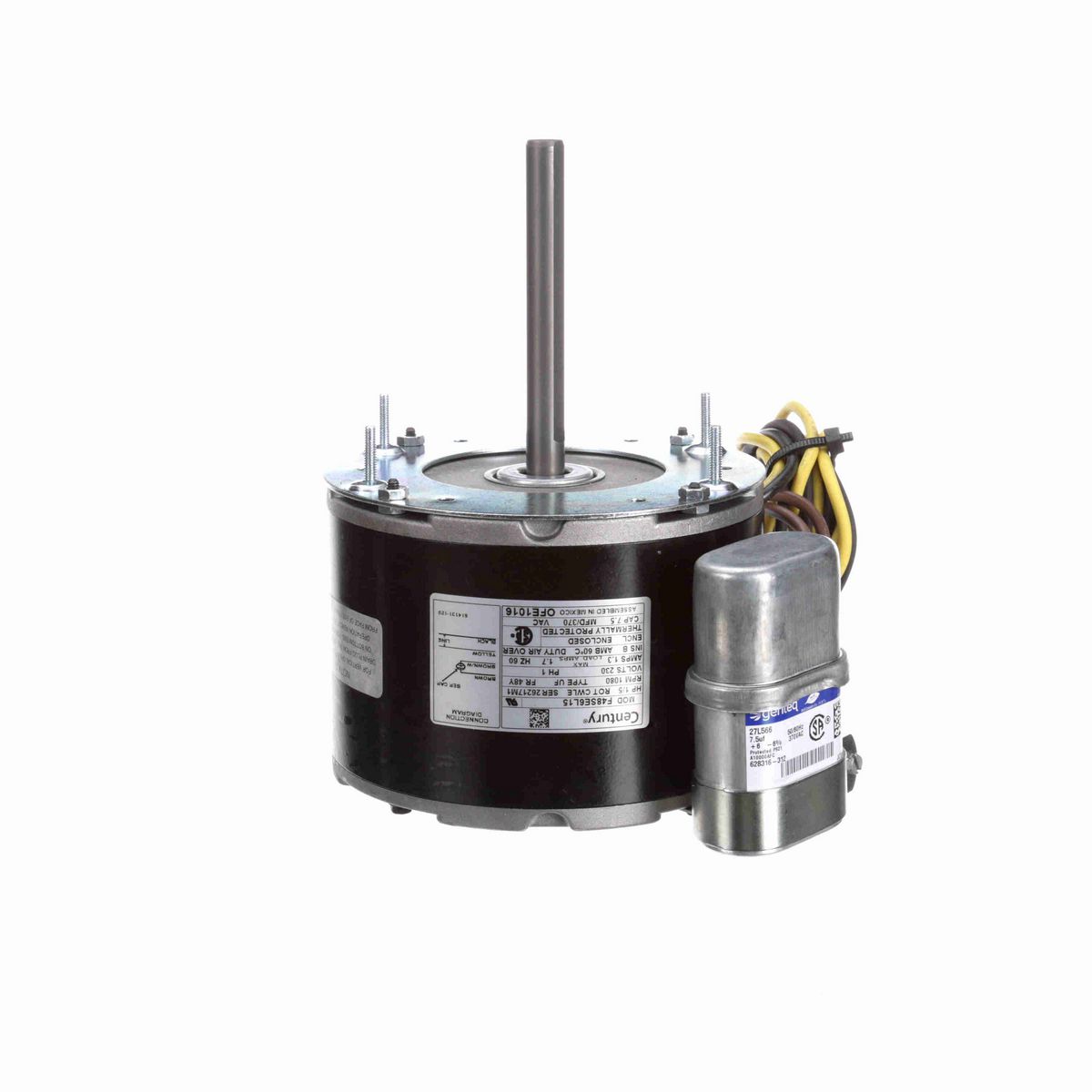 Century OEM Replacement Motor, 1/5 HP, 1 Ph, 60 Hz, 230 V, 1080 RPM, 1 Speed, 48 Frame, TEAO - OFE1016