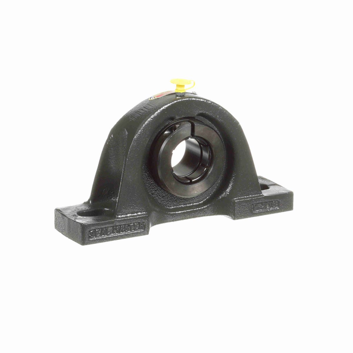 Sealmaster Mounted Cast Iron Two Bolt Pillow Block Ball Bearing - 52100 Bearing Steel, Black Oxided - Concentric Lock - SP-23T