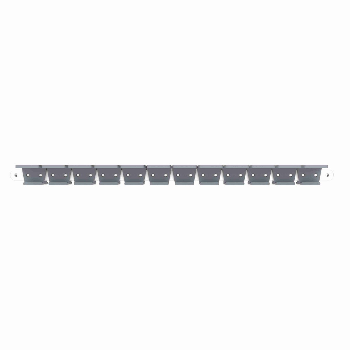 Rexnord 1873TAB Side-flexing Solid Top, Material: Silver Platinum Series, Width: 6in, Pitch: 1.5in - 81430844