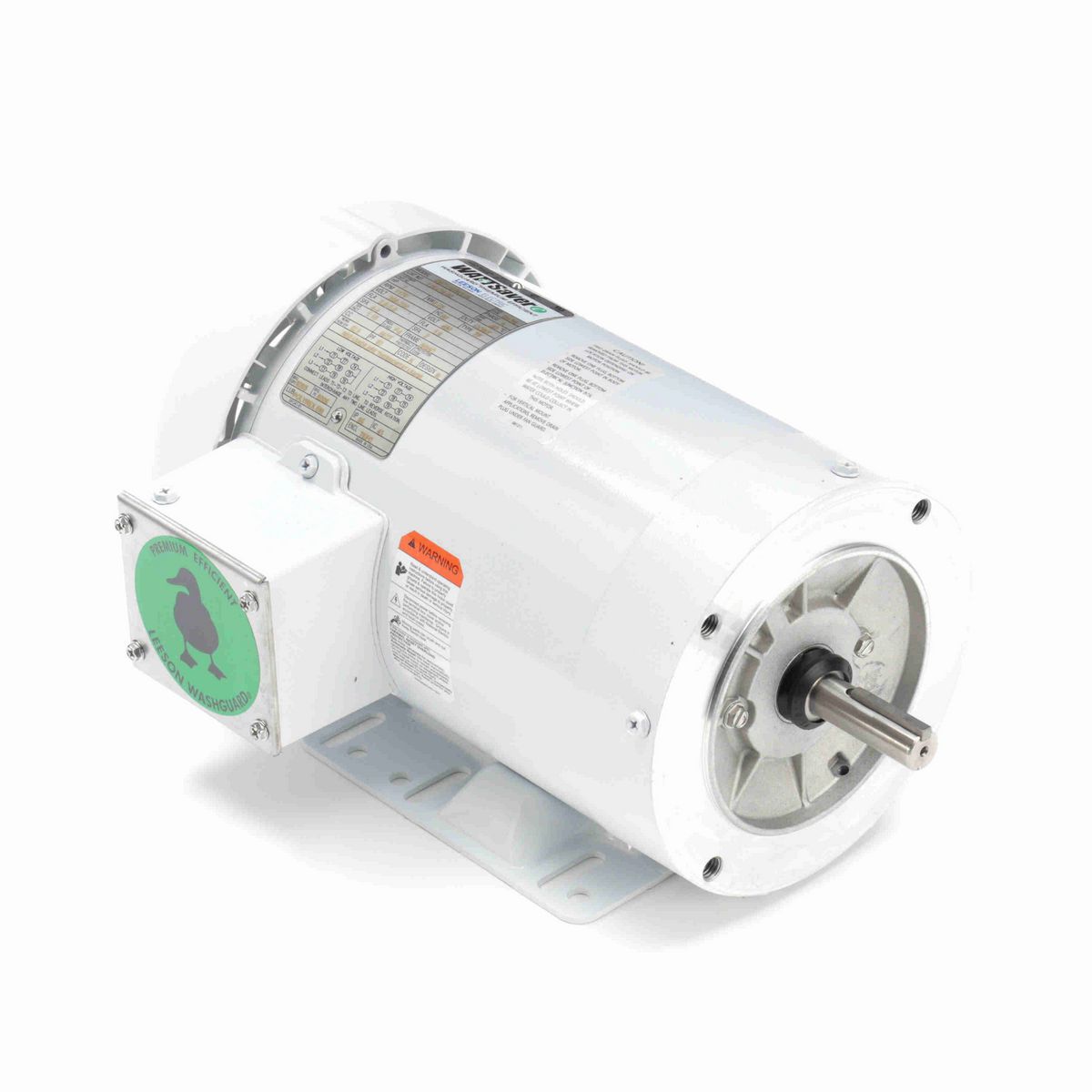 LEESON White Duck™ General Purpose Motor, 1 HP, 3 Ph, 60 Hz, 230/460 V, 1200 RPM, 56HC Frame, TEFC - 119478.00