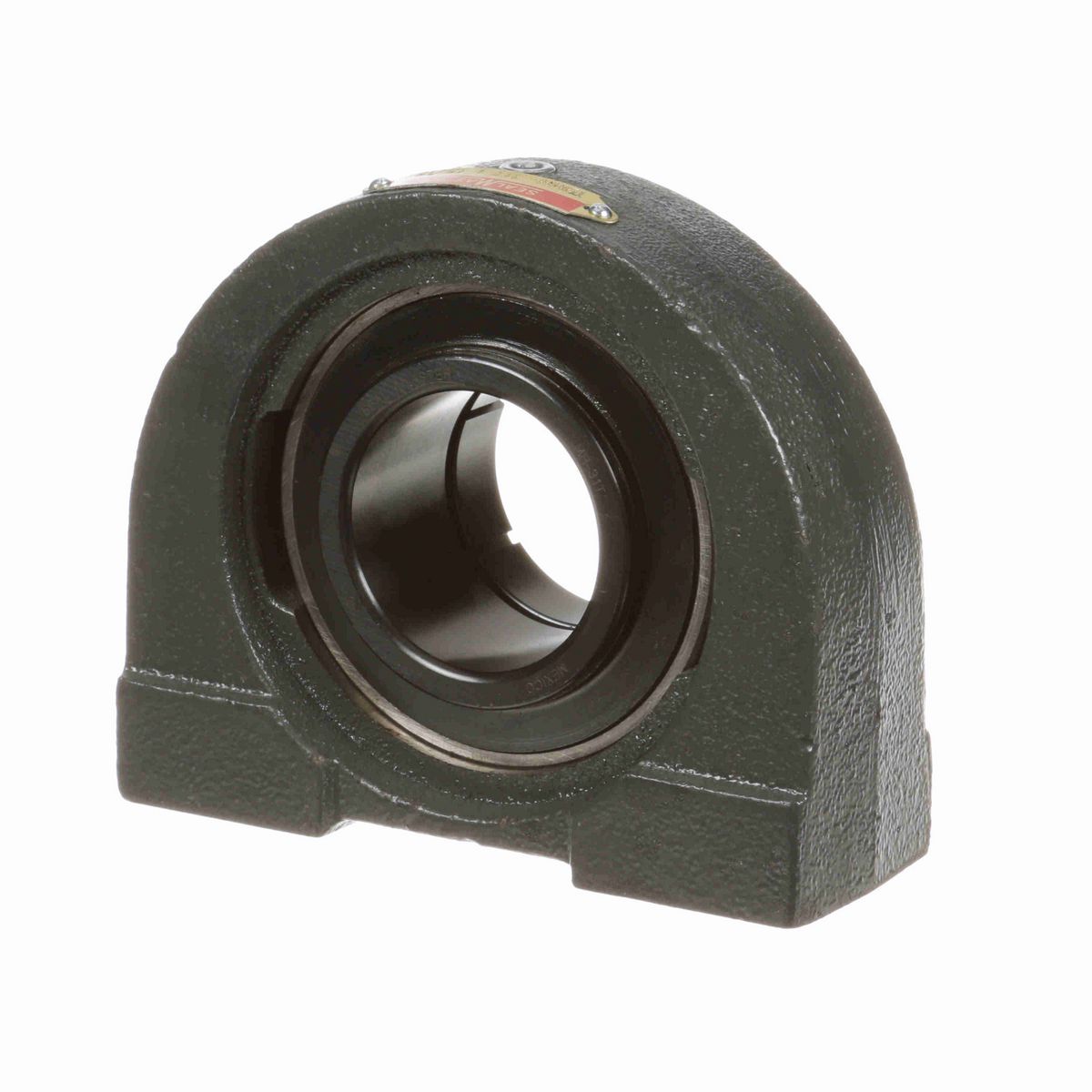 Sealmaster Mounted Cast Iron Tapped Base Pillow Block Ball Bearing - 52100 Bearing Steel, Black Oxided - Concentric Lock - TBMH-31T