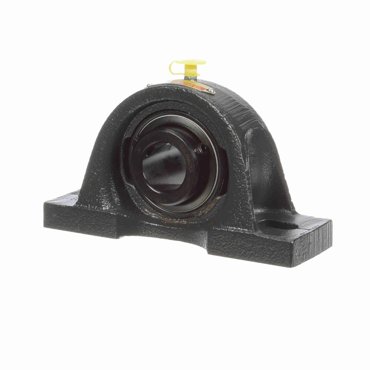 Sealmaster Mounted Cast Iron Two Bolt Pillow Block Ball Bearing - 52100 Bearing Steel, Black Oxided - Double Setscrew Lock - MPD-19
