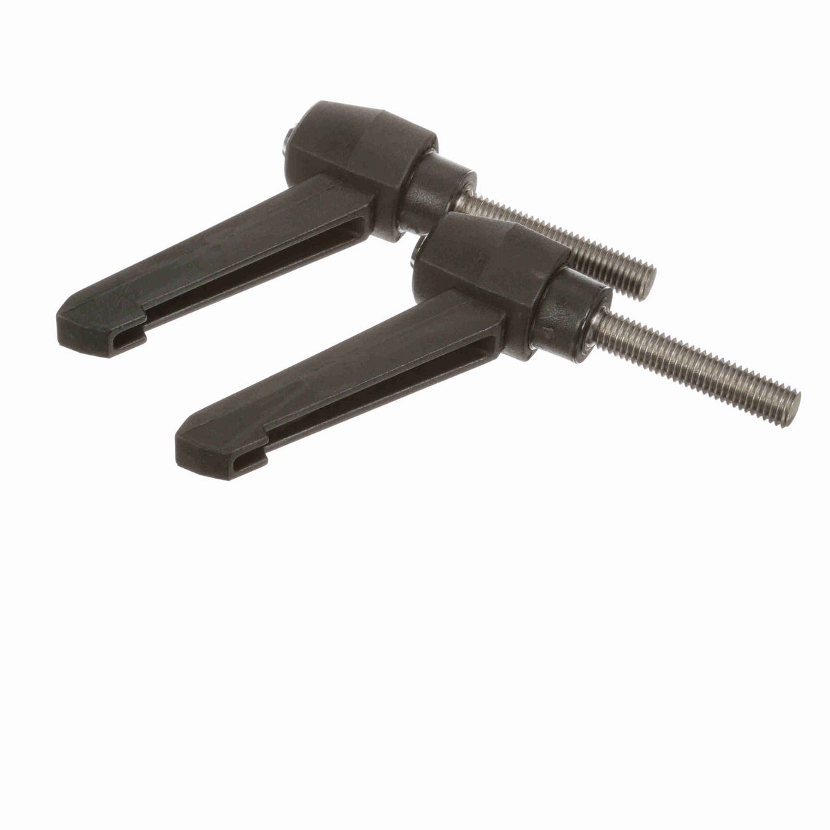 System Plast Ratchet Handle (Male); Thread: M10 x 1.5, Handle Length: 3.13-in Stud Length: 1.97-in, Color: Black - RH-30-BK-MSM10-50