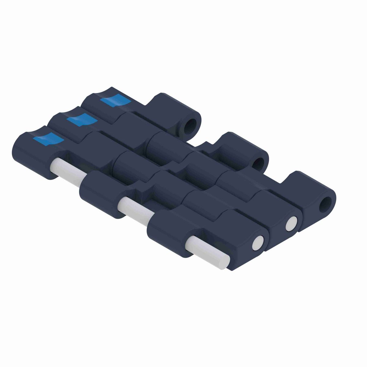 System Plast 2121FT Straight Running Solid Top, Material: NG evo (Gray Blue), Width: 3in, Pitch: 0.5in - NGE2121FT-K300