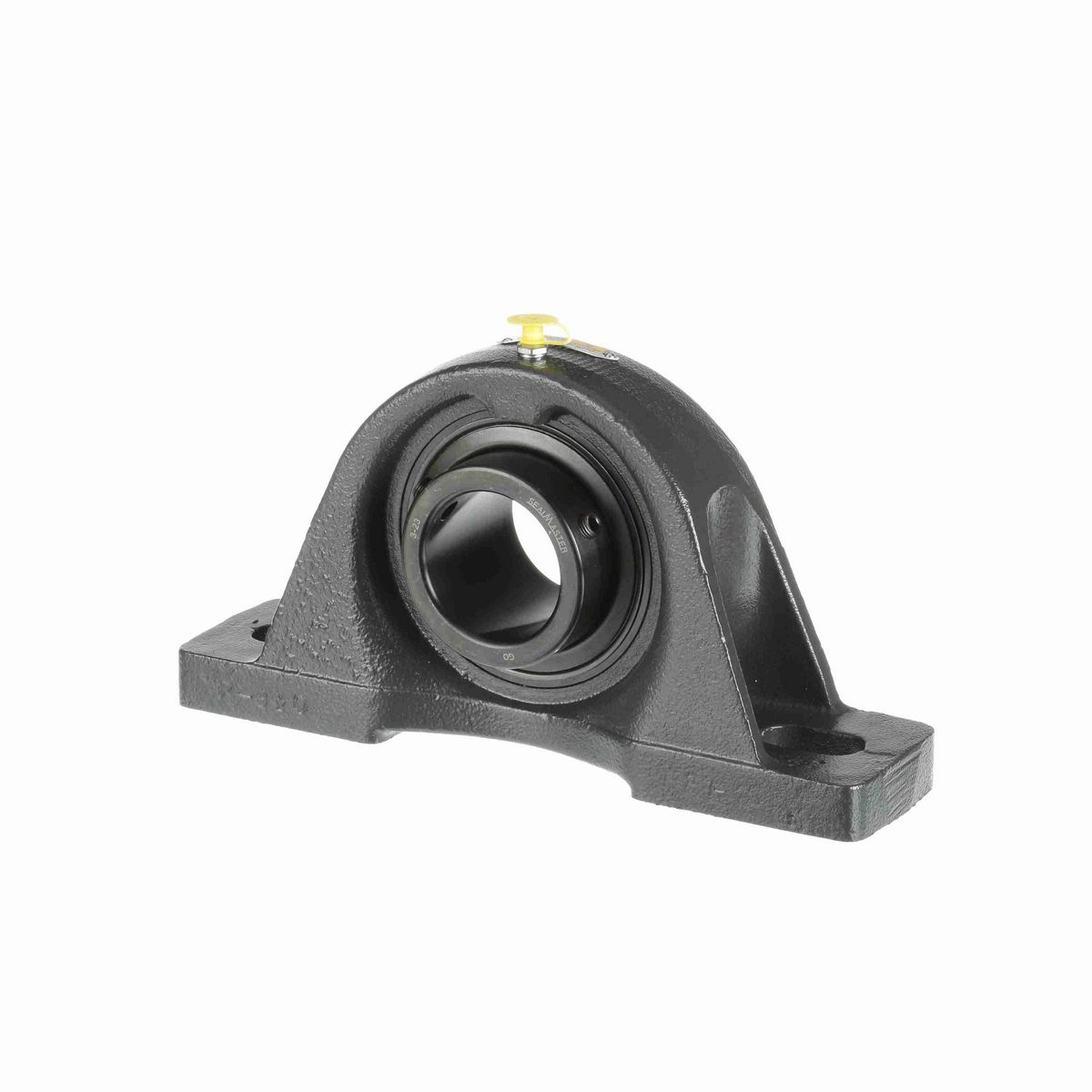 Sealmaster Mounted Cast Iron Two Bolt Pillow Block Ball Bearing - 52100 Bearing Steel, Black Oxided - Setscrew Lock - Air Handling Housing Fit, Noise Tested - SPM-35 CXU
