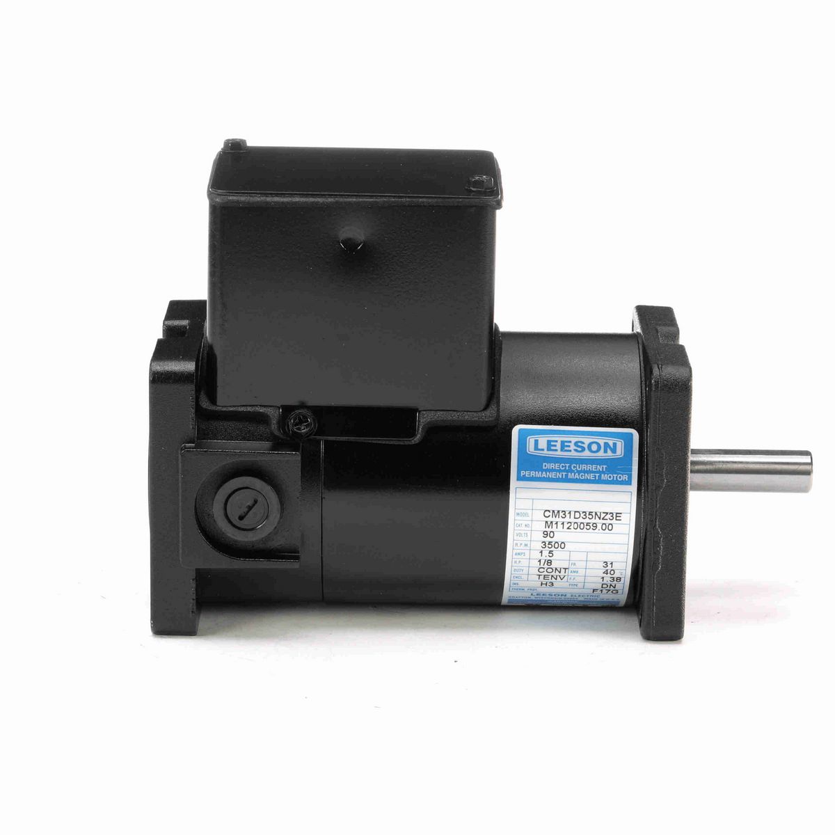 LEESON Sub-Fractional Motor, 0.13 HP, 90 V, 3500 RPM, 31 Frame, TENV - M1120059.00