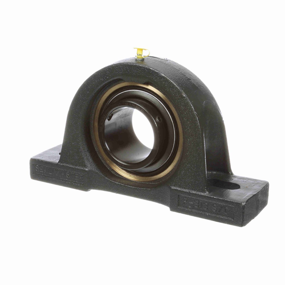 Sealmaster Mounted Cast Iron Two Bolt Pillow Block Ball Bearing - 52100 Bearing Steel, Black Oxided - Setscrew Lock - Air Handling Housing Fit, Noise Tested - EMP-47 CXU