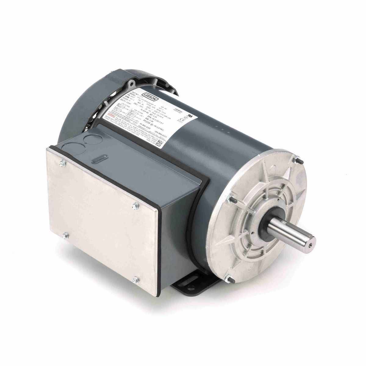 LEESON General Purpose Motor, 2 HP, 1 Ph, 60 Hz, 115/208-230 V, 3600 RPM, 145T Frame, TEFC - I221