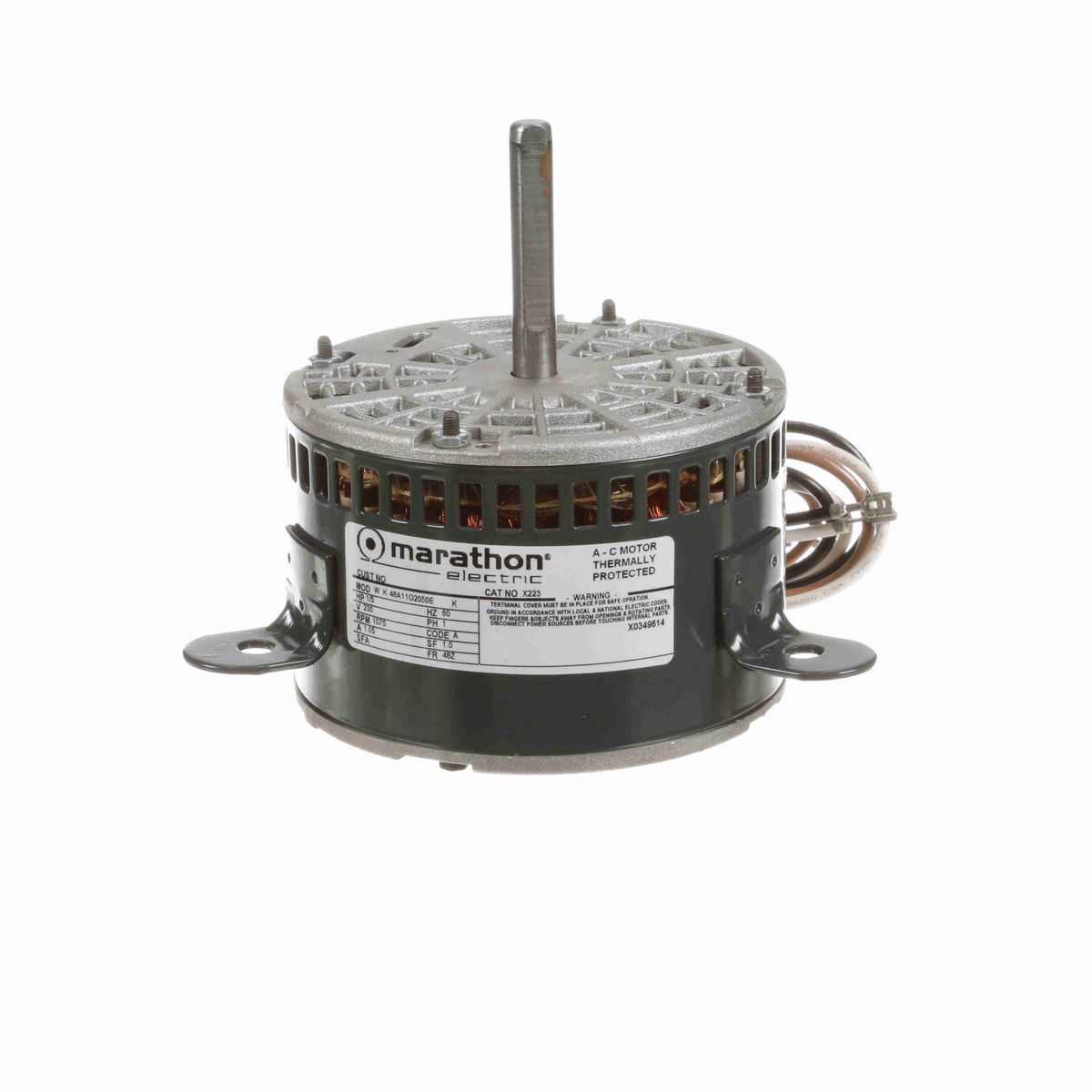 LEESON Other Purpose Motor, 0.20 HP, 1 Ph, 60 Hz, 230 V, 1200 RPM, 48Z Frame, OAO - X223