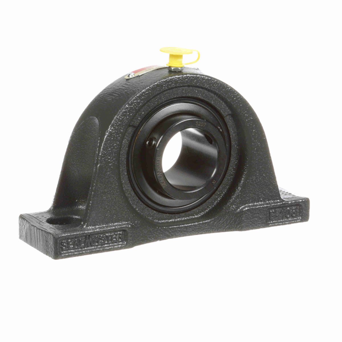 Sealmaster Mounted Cast Iron Two Bolt Low Base Pillow Block Ball Bearing - 52100 Bearing Steel, Black Oxided - Setscrew Lock - NPL-207