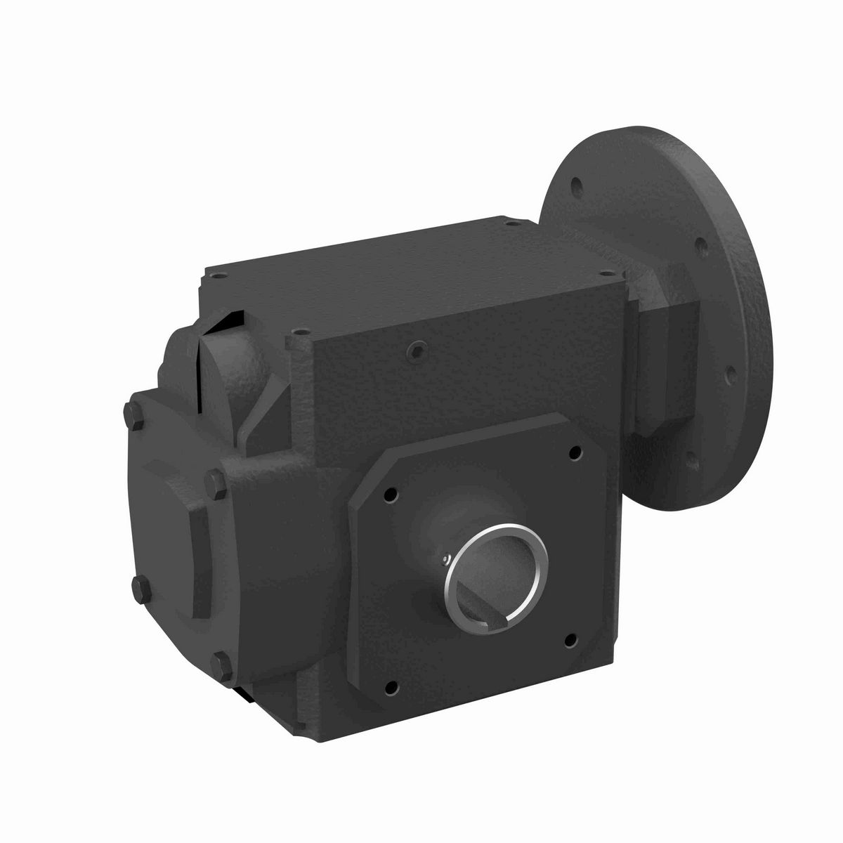 Hub City HERA Gear Reducer HERA Cast Iron Helical-Hypoid Reducer - HERA55ES 15.05 182TC 2.000