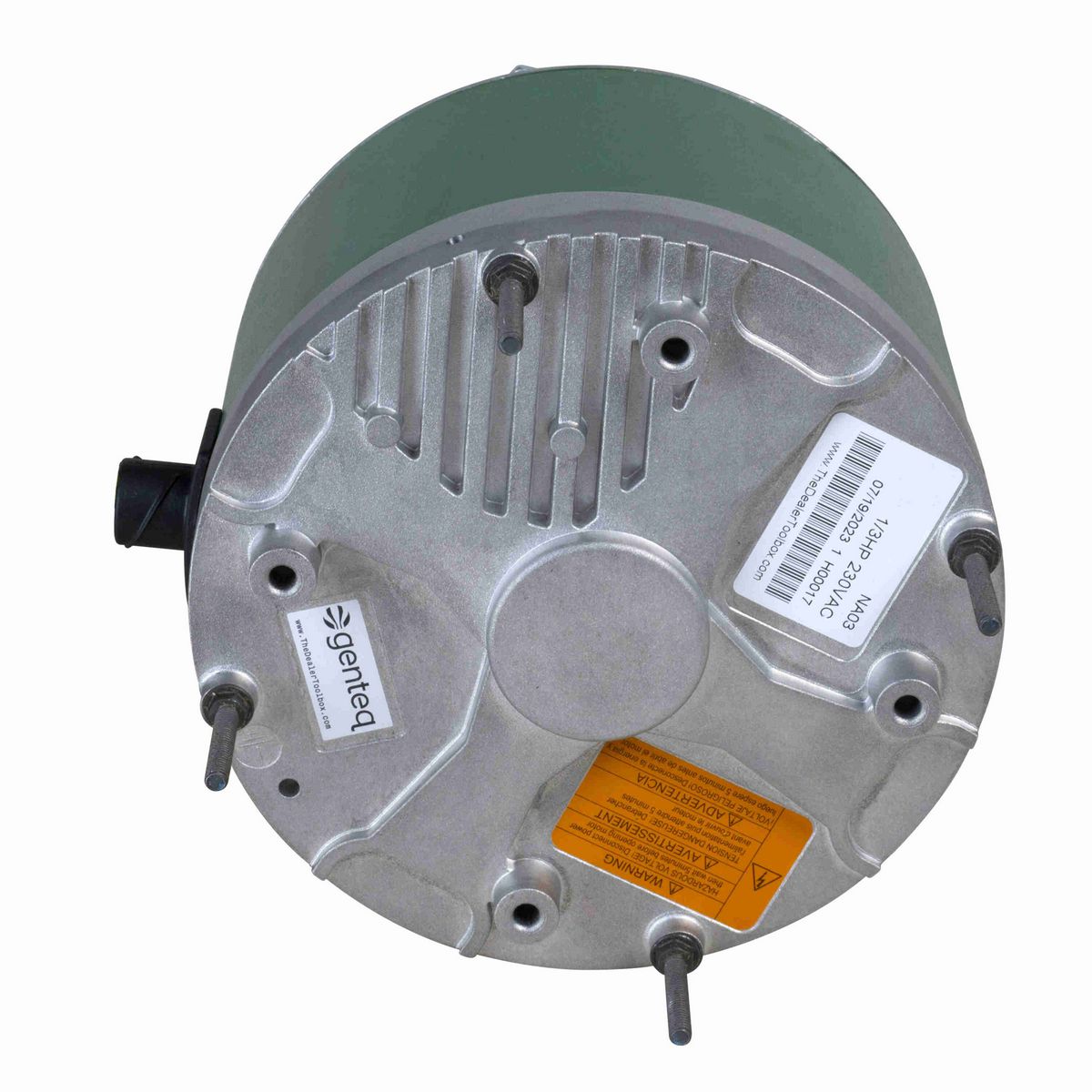 Genteq EVERGREEN® OM Condenser Fan Motor, 1/3 HP, 1 Ph, 60/50 Hz, 208-230 V, 825/1075 RPM, 2 Speed, 48 Frame, CLOSEDAO - 6303S
