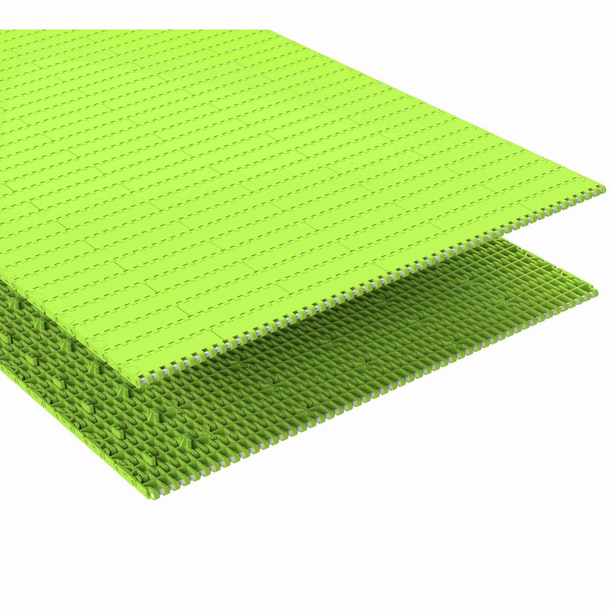 Rexnord 1000FT Straight Running Solid Top, Material: Bright Lime-Green Dry PET Low Friction, Width: 425mm, Pitch: 1in - 873.84.14