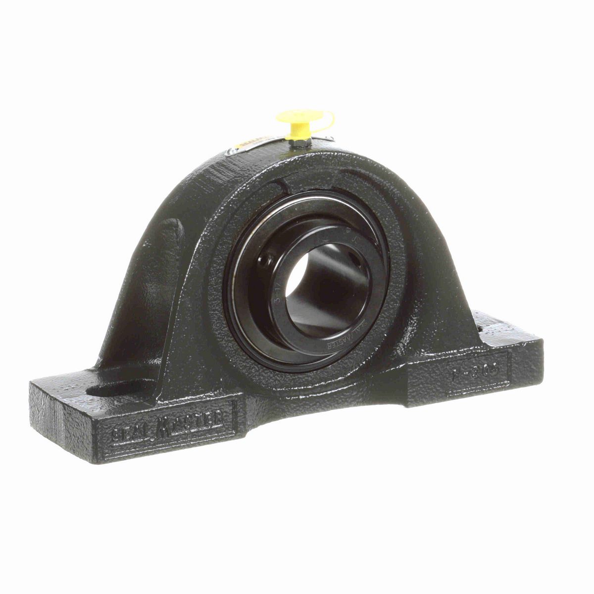 Sealmaster Mounted Cast Iron Two Bolt Pillow Block Ball Bearing - 52100 Bearing Steel, Black Oxided - Setscrew Lock - Air Handling Housing Fit, Noise Tested - MP-23 CXU