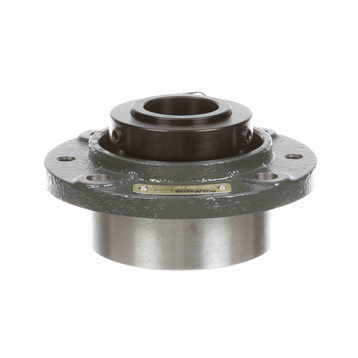 Sealmaster Mounted Cast Iron Piloted Flange Spherical Roller - 52100 Bearing Steel, Black Oxided - Collar Mount Lock - USFC5000-107
