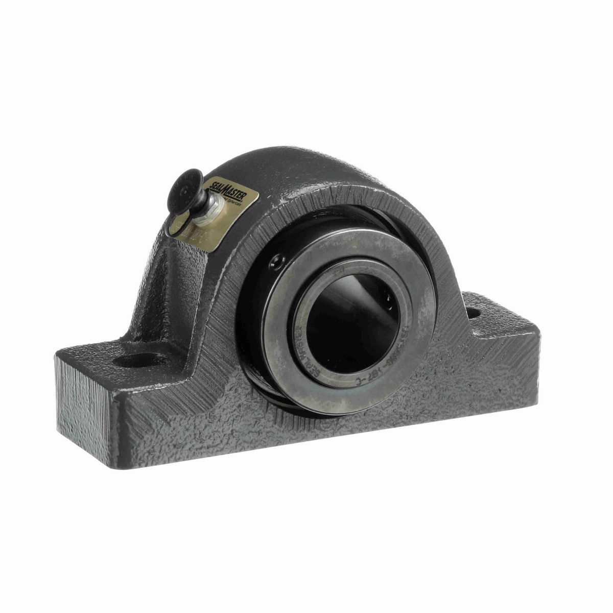 Sealmaster Mounted Cast Iron Two Bolt Pillow Block Spherical Roller - 52100 Bearing Steel, Black Oxided - Collar Mount Lock - USRB5000-107-C