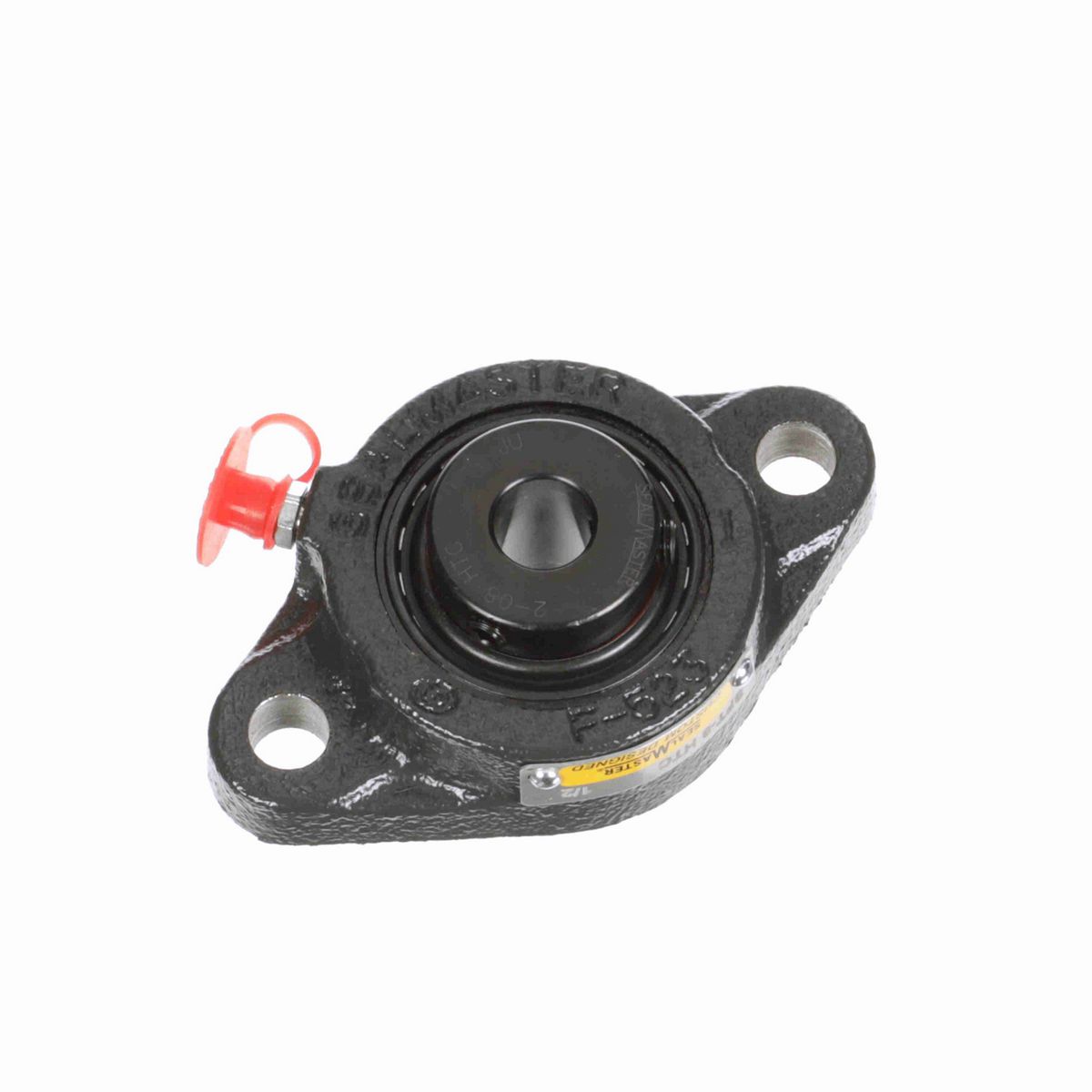 Sealmaster Mounted Cast Iron Two Bolt Flange Ball Bearing - 52100 Bearing Steel, Black Oxided - Setscrew Lock - High Temperature - SFT-8 HTC