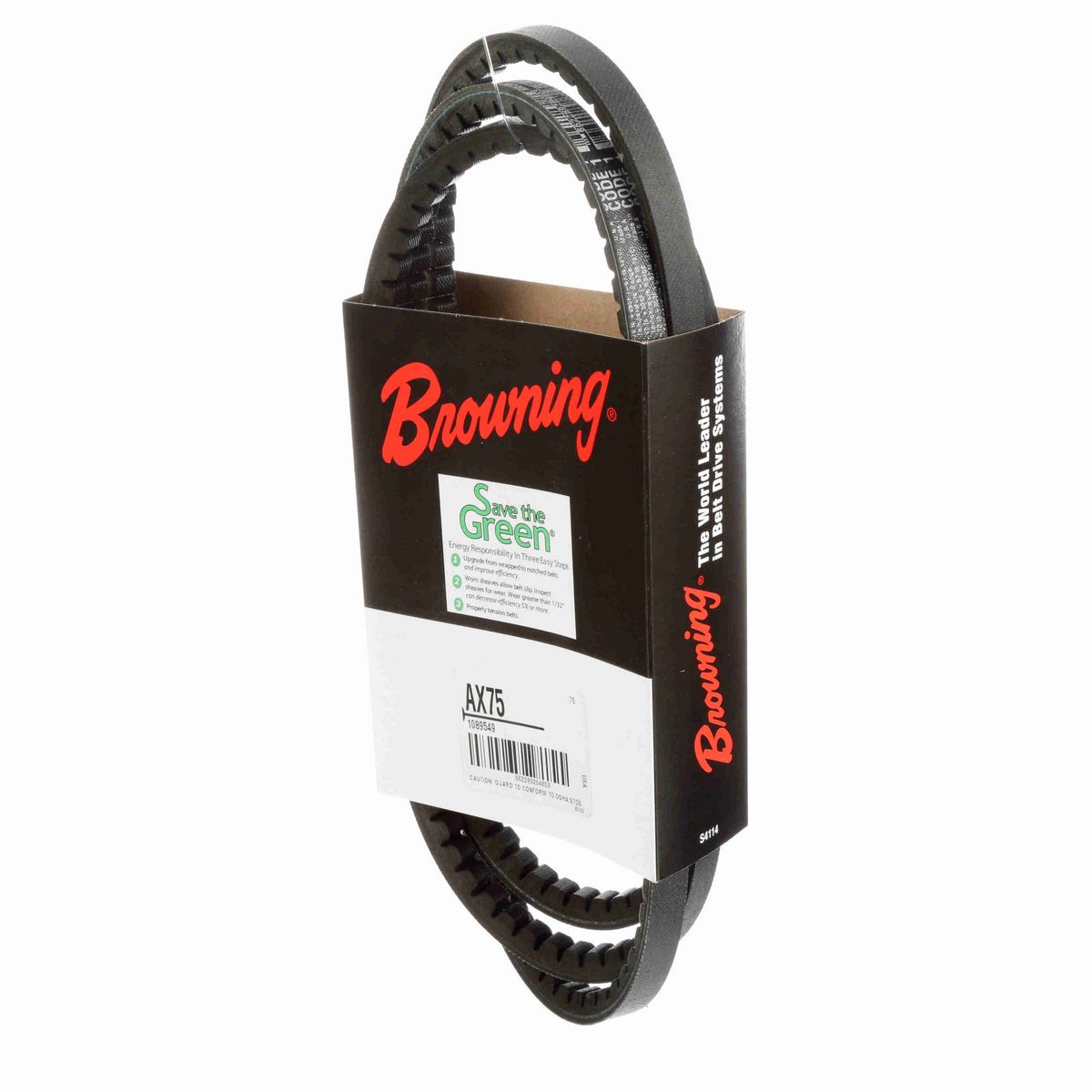 Browning EPDM Notched Belt 98% Efficient - AX75