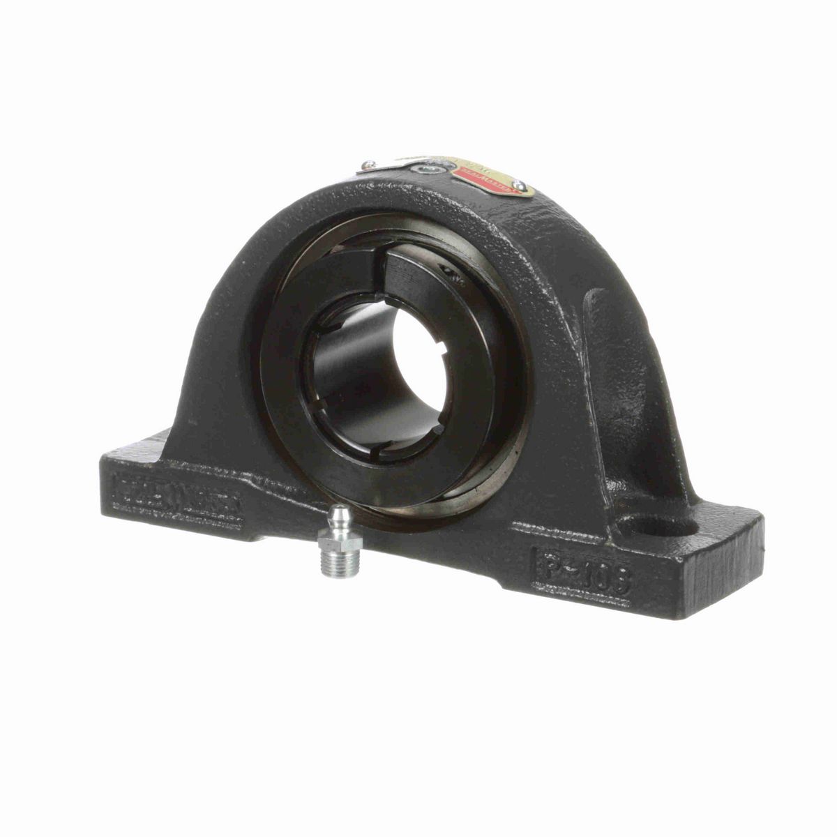 Sealmaster Mounted Cast Iron Two Bolt Pillow Block Ball Bearing - 52100 Bearing Steel, Black Oxided - Concentric Lock - NPMH-23T