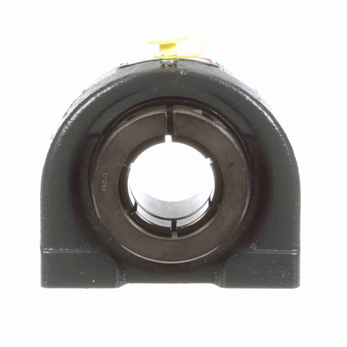 Sealmaster Mounted Cast Iron Tapped Base Pillow Block Ball Bearing - 52100 Bearing Steel, Black Oxided - Concentric Lock - TB-24TC