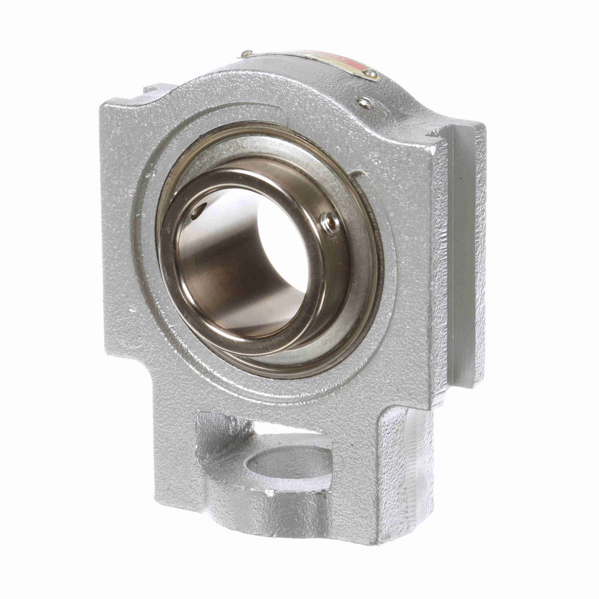 Sealmaster Mounted Flouropolymer Coated Cast Iron Wide Slot Take Up Ball Bearing - 52100 Bearing Steel, Phosphorus Nickel Coated - Setscrew Lock - Corrosion Resistant - Reduced Maintenance - Lubed for Life - CRSTF-PN209 RMW