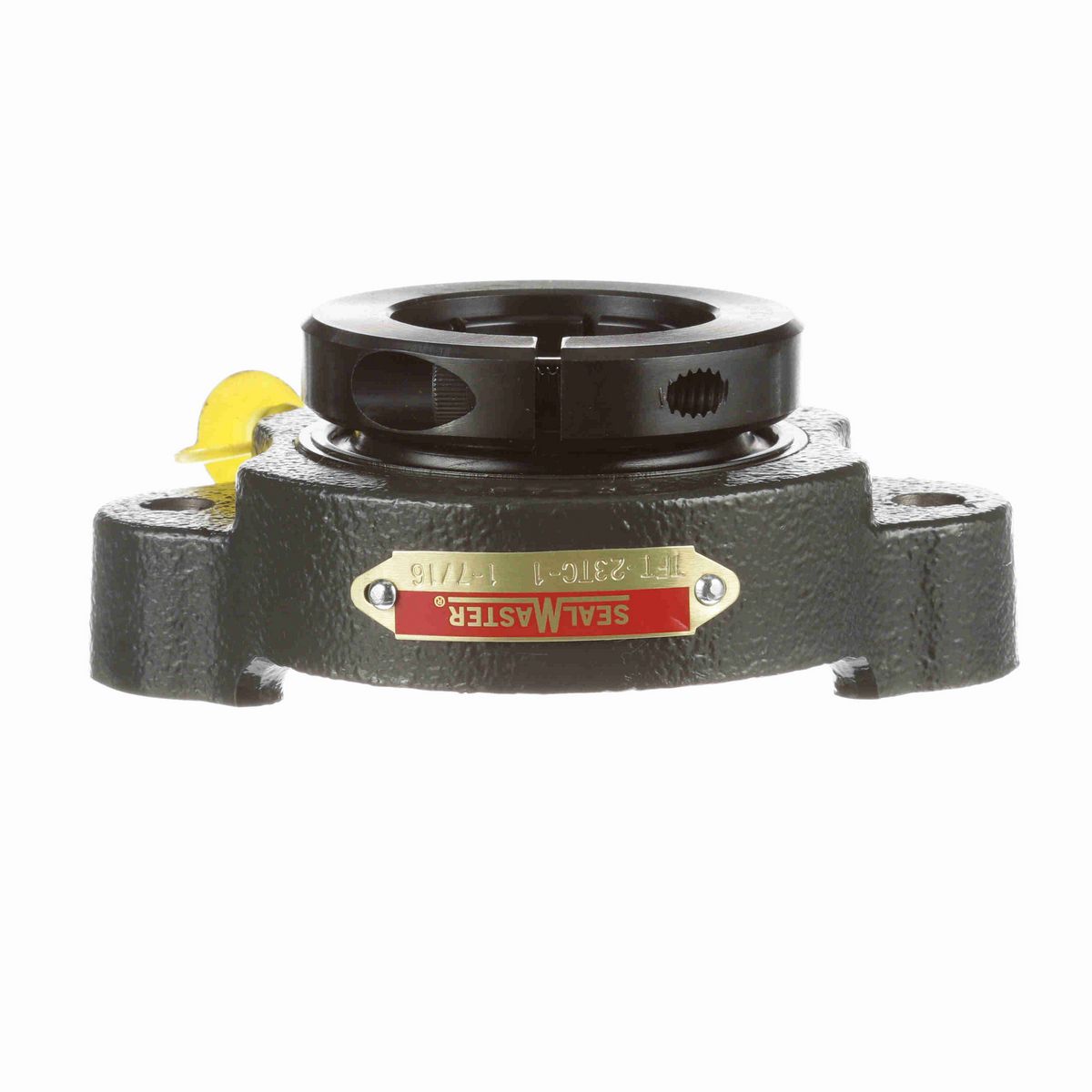 Sealmaster Mounted Cast Iron Two Bolt Flange Ball Bearing - 52100 Bearing Steel, Black Oxided - Concentric Lock - TFT-23TC-1
