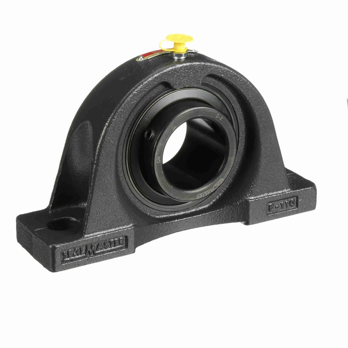Sealmaster Mounted Cast Iron Two Bolt Pillow Block Ball Bearing - 52100 Bearing Steel, Black Oxided - Setscrew Lock - NP-32
