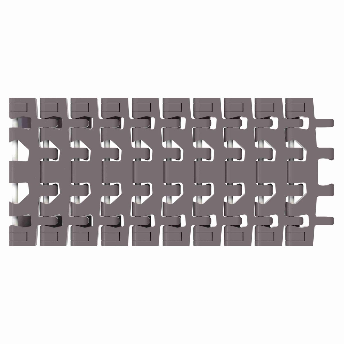Rexnord 7956TAB Side-flexing Flush Grid, Material: Brown High Performance, Width: 6in, Pitch: 1.25in - 81449931