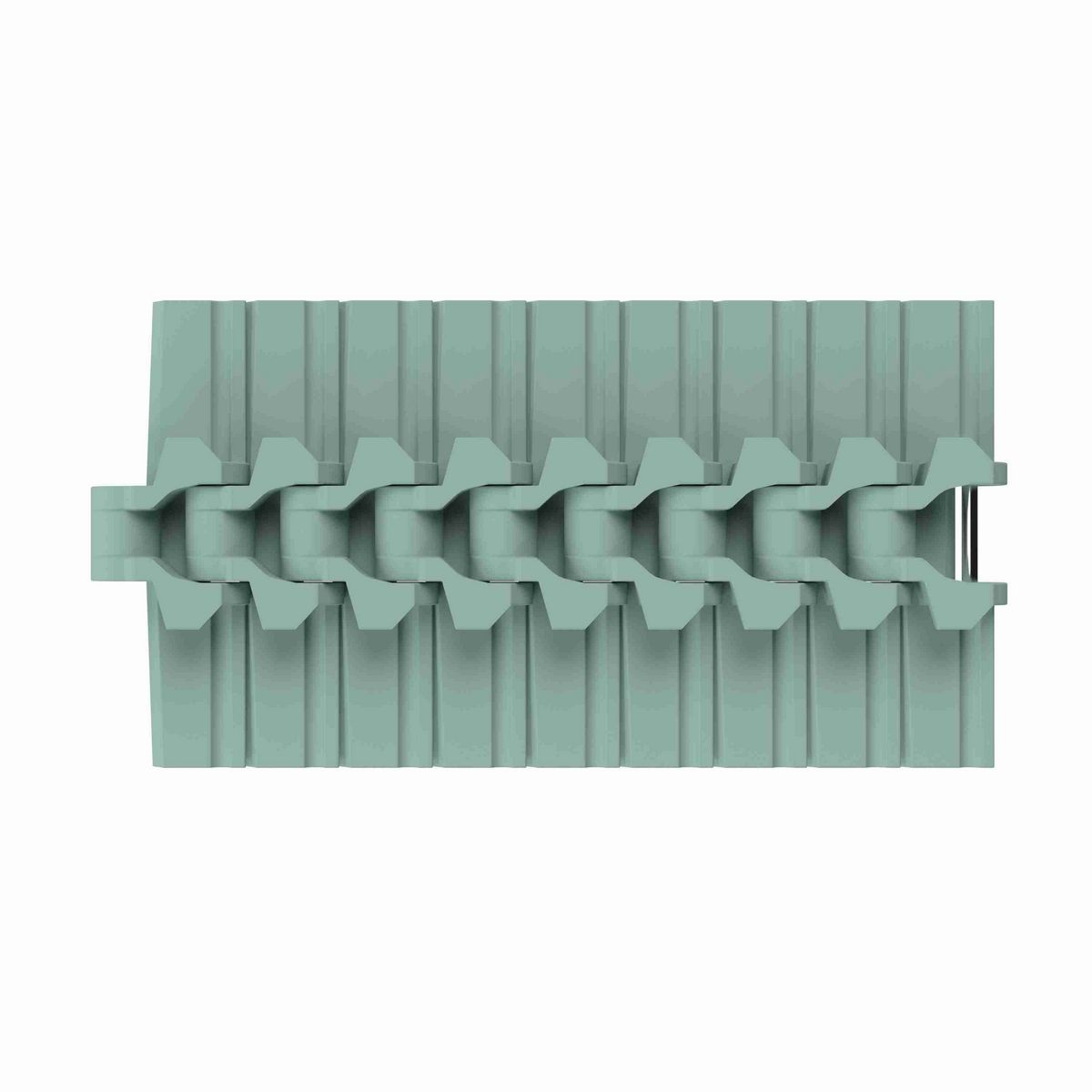 Rexnord 882TAB Side-flexing Solid Top, Material: Heat Stabilized (Green), Width: 7.5in, Pitch: 1.5in - 10462503