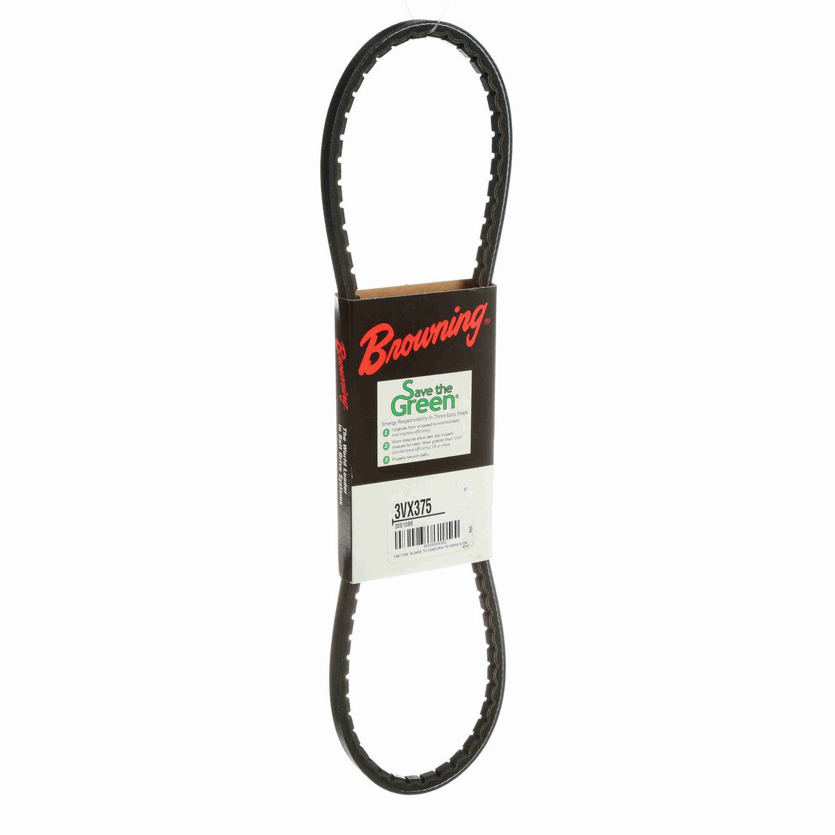 Browning EPDM Notched Belt 98% Efficient - 3VX375