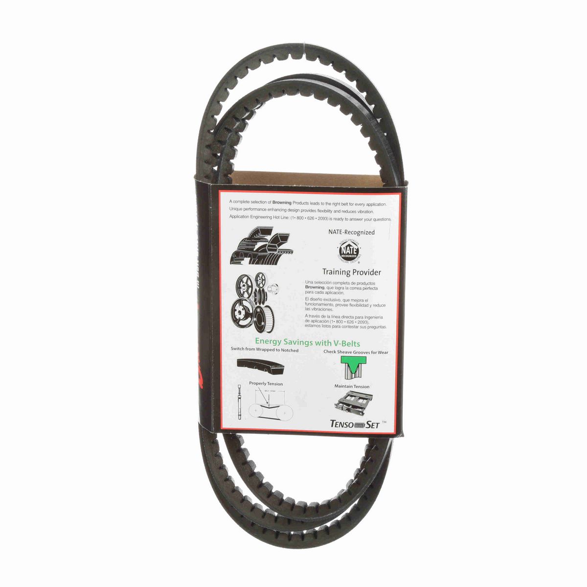 Browning EPDM Notched Belt 98% Efficient - AX80