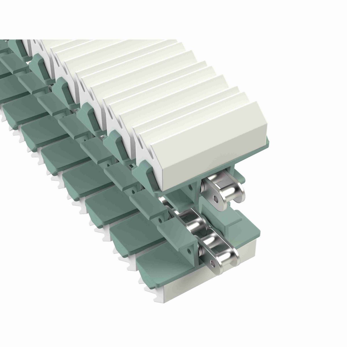 Rexnord 1873TAB SideGrip™ Side-flexing, Material: Heat Stabilized (Green), Width: 3.75in, Pitch: 1.5in - 81421022