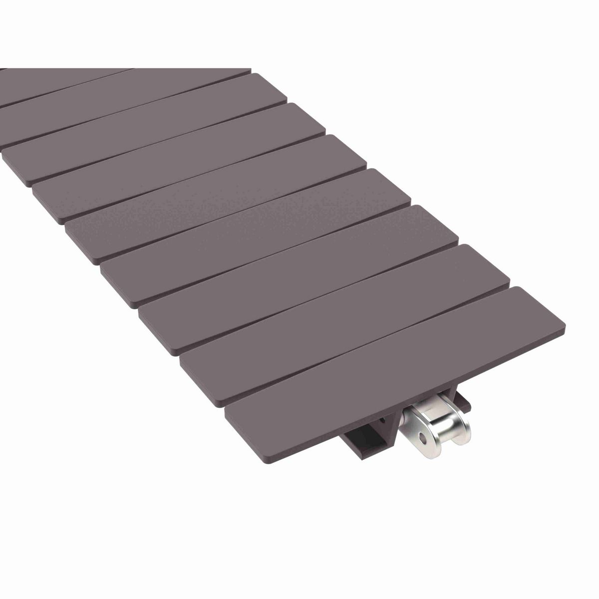 Rexnord 1873TAB Side-flexing Solid Top, Material: Brown High Performance, Width: 6in, Pitch: 1.5in - 81414073