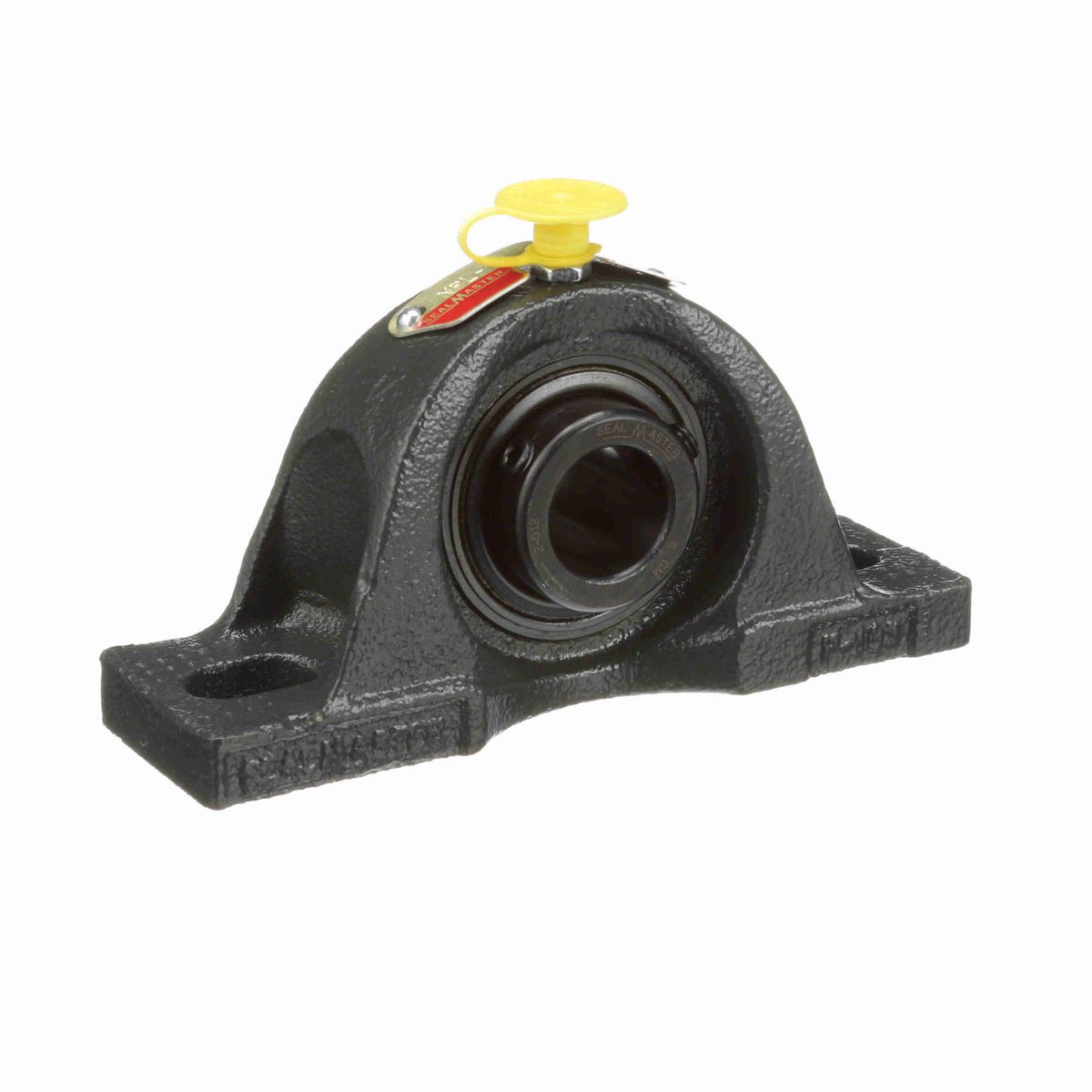Sealmaster Mounted Cast Iron Two Bolt Low Base Pillow Block Ball Bearing - 52100 Bearing Steel, Black Oxided - Setscrew Lock - NPL-12