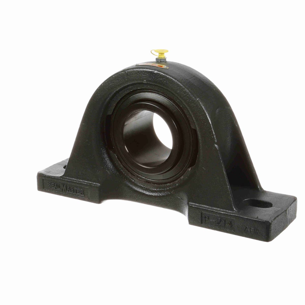 Sealmaster Mounted Cast Iron Two Bolt Pillow Block Ball Bearing - 52100 Bearing Steel, Black Oxided - Setscrew Lock - SP-48